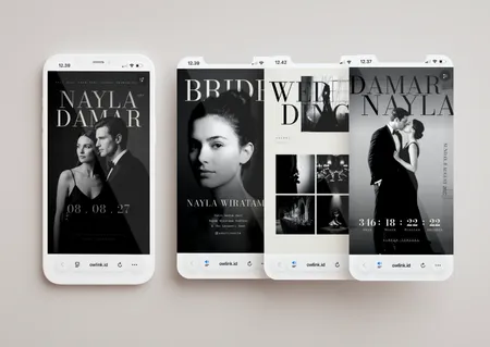 our wedding link preset Vogue Noir (One Page)