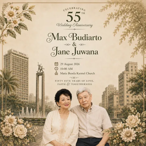 Foto sampul undangan Jane & Max
