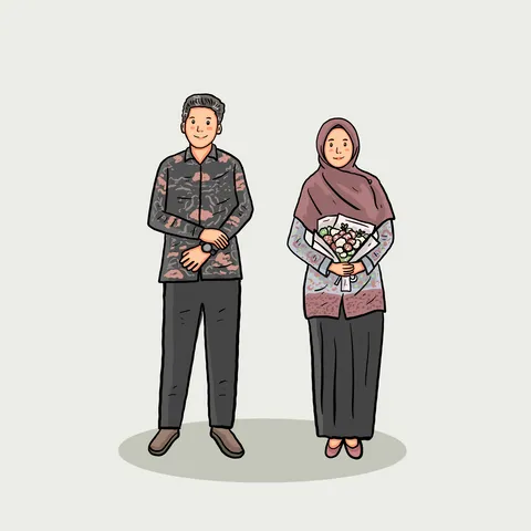 Foto sampul undangan Dina & Dika