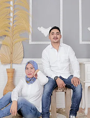 Foto sampul undangan Erda & Baim