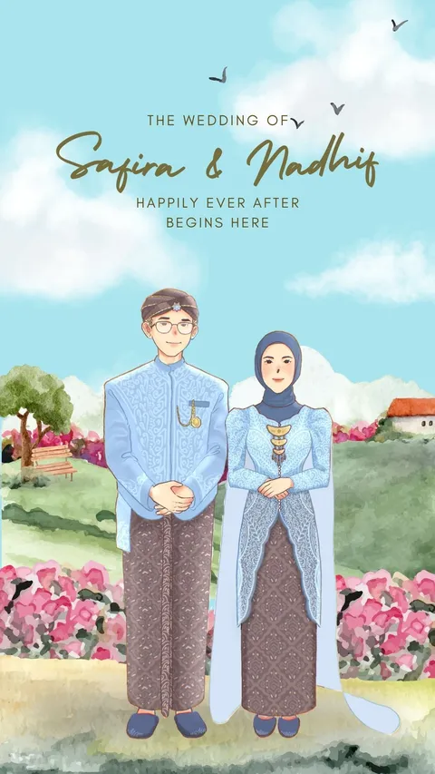 Foto sampul undangan Nadhif & Safira