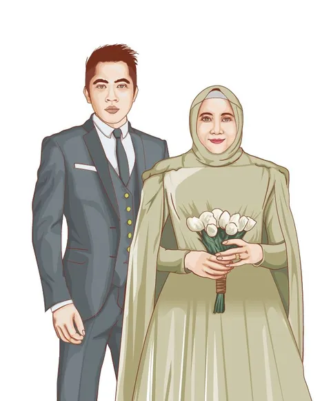 Foto sampul undangan Bella & Aiman