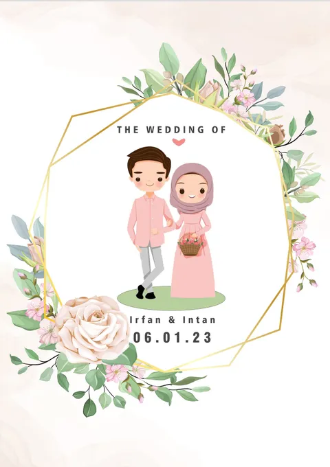 Foto sampul undangan Irfan & Intan