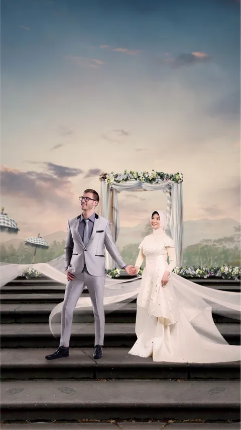 Foto sampul undangan Lachlan & Nisrina
