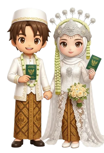 Foto sampul undangan Indah & Rian